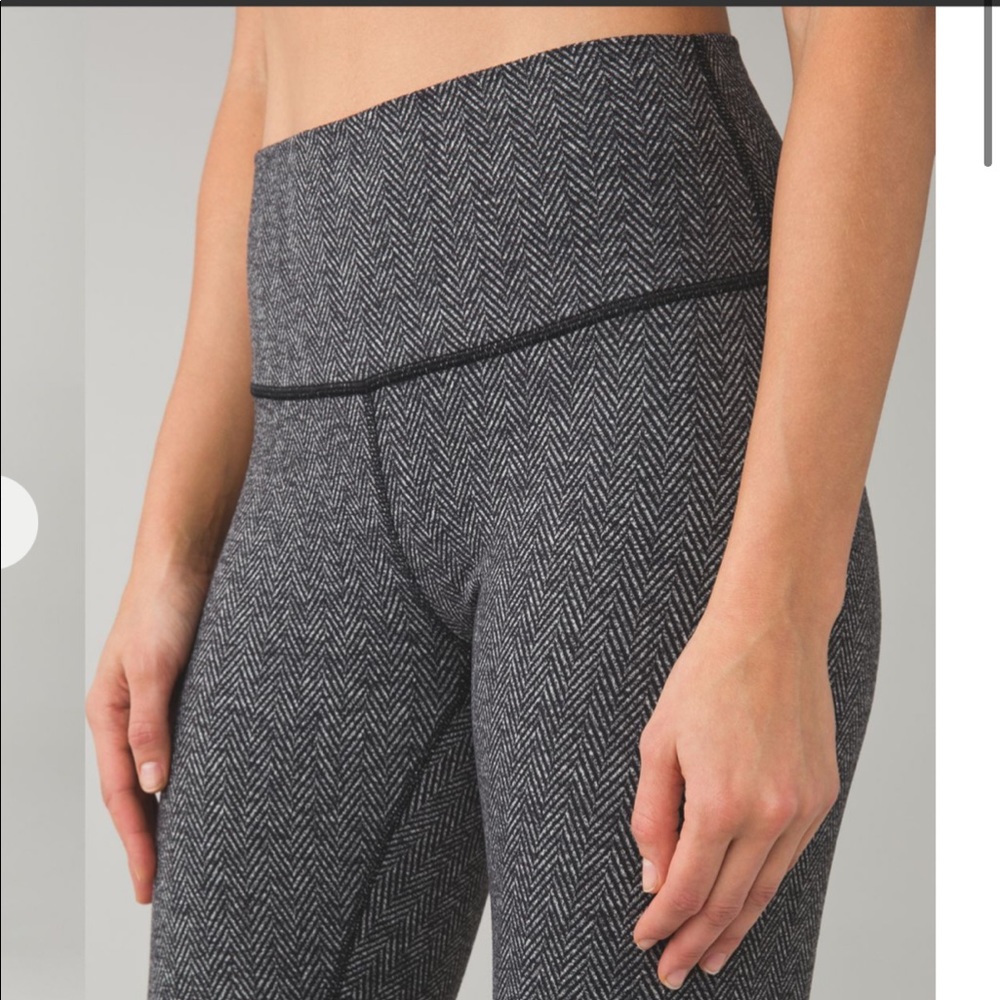 lululemon athletica Gray Herringbone Leggings